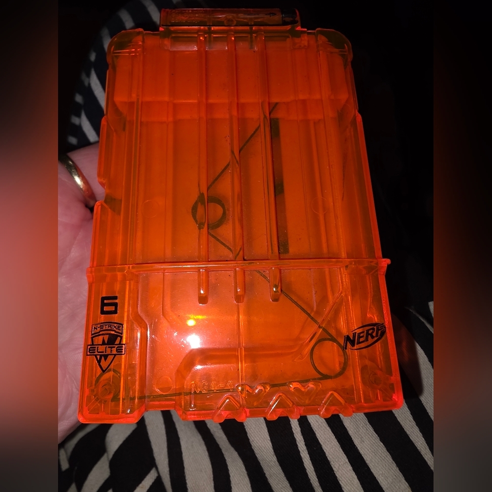 Hasbro 2011 Nerf N-Strike Elite Ammo Clip C-044A Orange PLASTIC TOY  REPLACEMENT